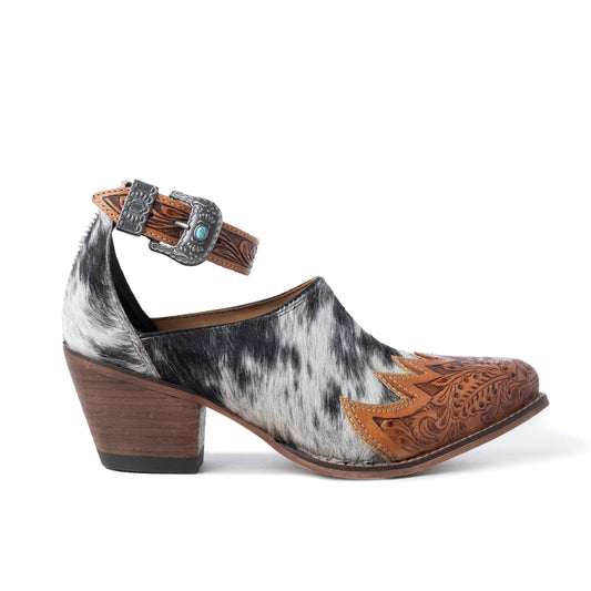 Myra Zora Canyon Hair-On Hide Leather Mules for Women