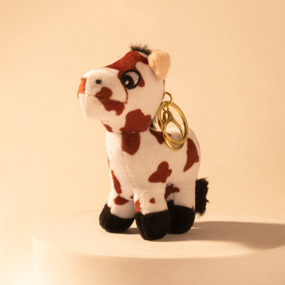 Myra Little Pinto Bag Charm in Ivory Spot