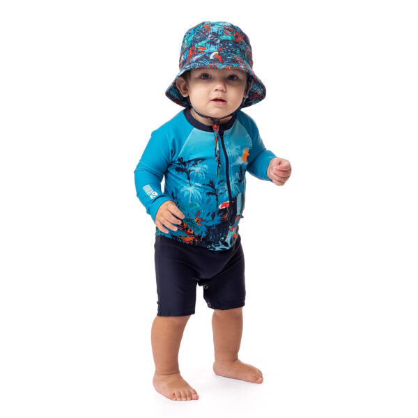 Nano Frogs One-Piece Rashguard Swimsuit