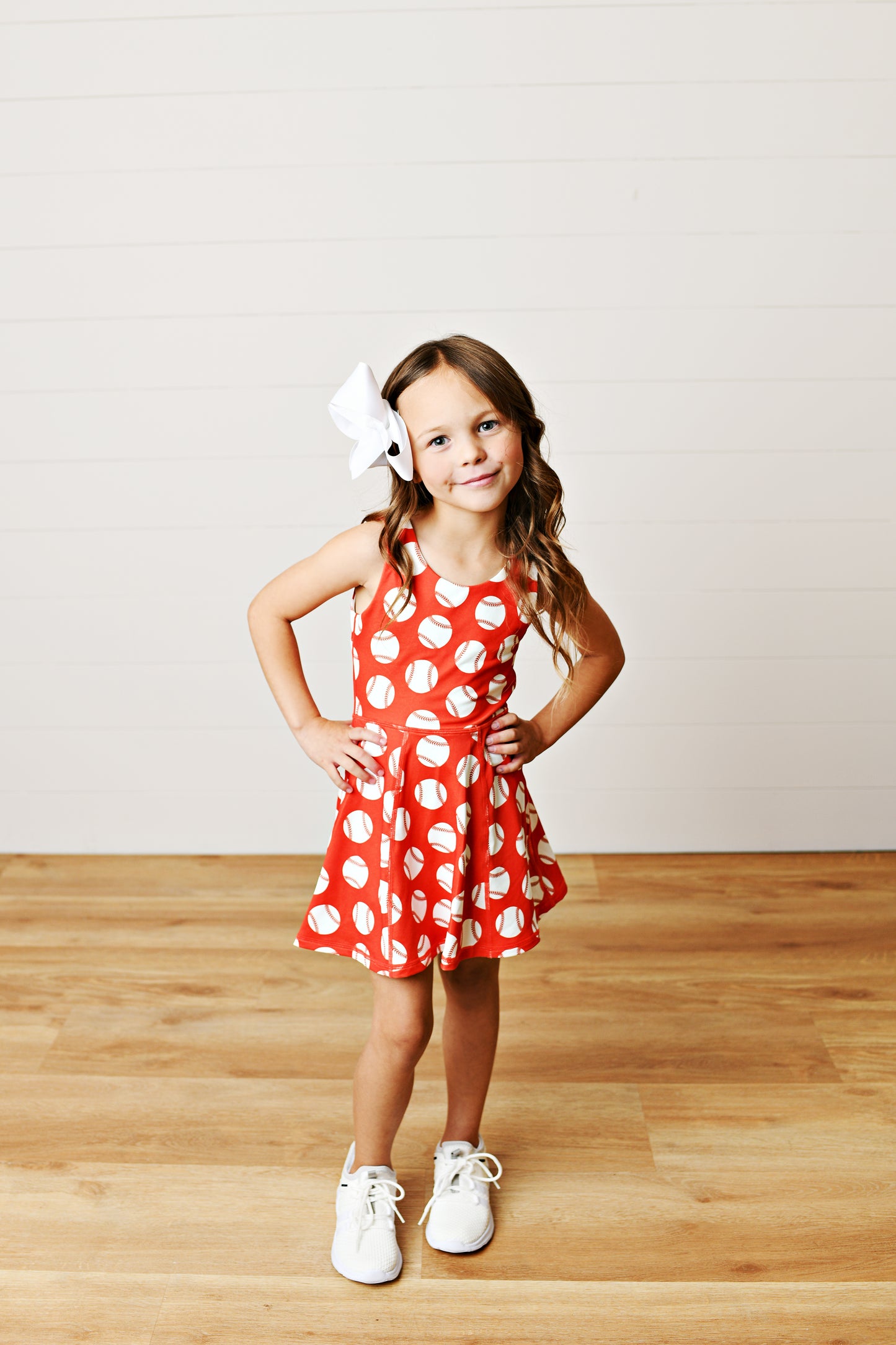 Girls Baseball Athletic Twirl Dress | Built-In Shorts | Bossier City, LA