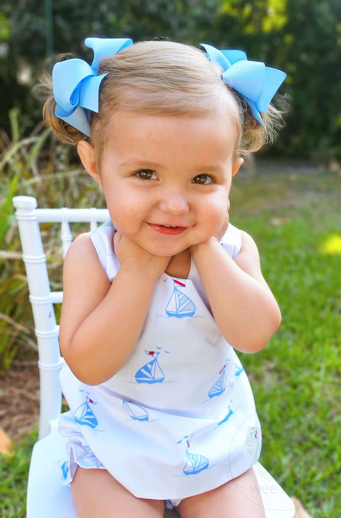 Classic Grosgrain Hair Bow (Plain Wrap) – Pearl