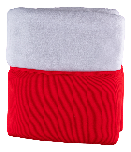 Scarlet Ribbed Plush Toddler Birdie Blanket