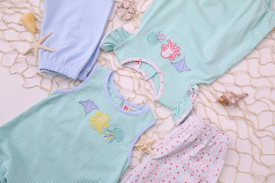 Sea Life Flutter Short Set