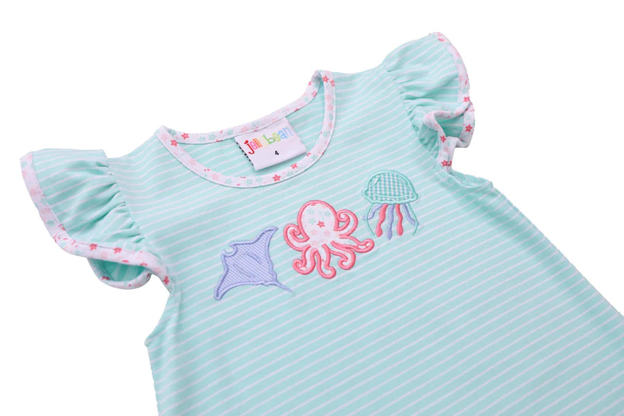 Sea Life Flutter Short Set