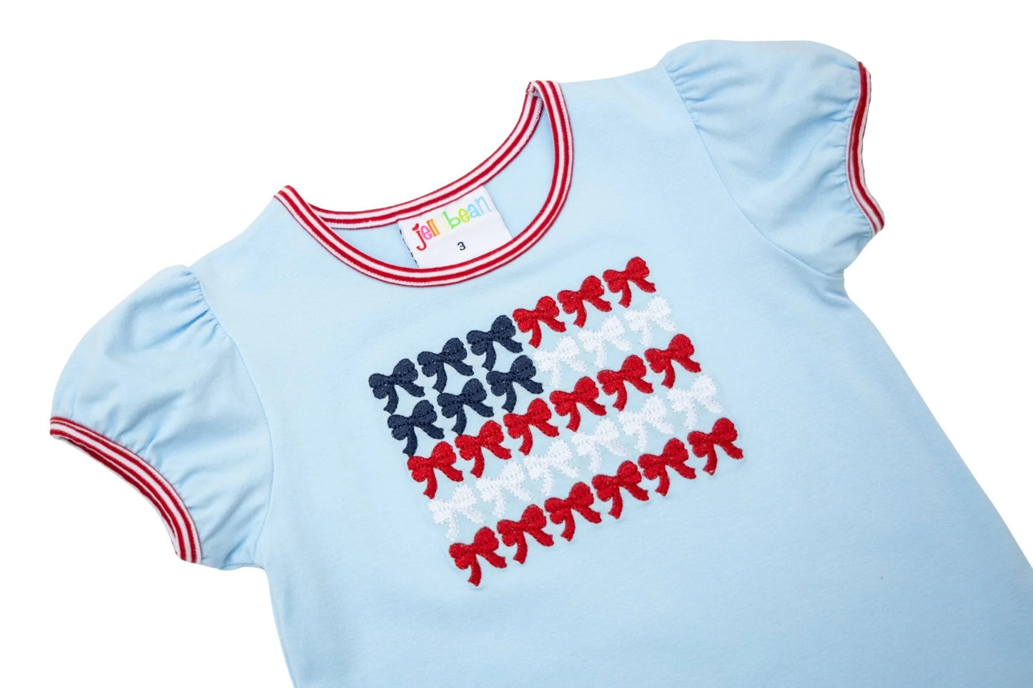 Red, White, and Bows Scallop Short Set