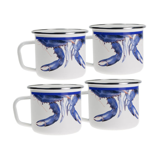 Blue Crab 24 oz Grande Mugs - Set of 4