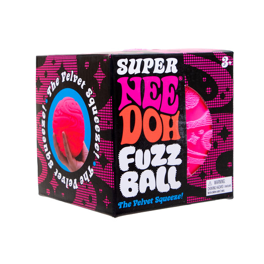 Super NeeDoh Fuzz Ball – Velvet Squeeze Sensory Stress Ball for Kids & Teens
