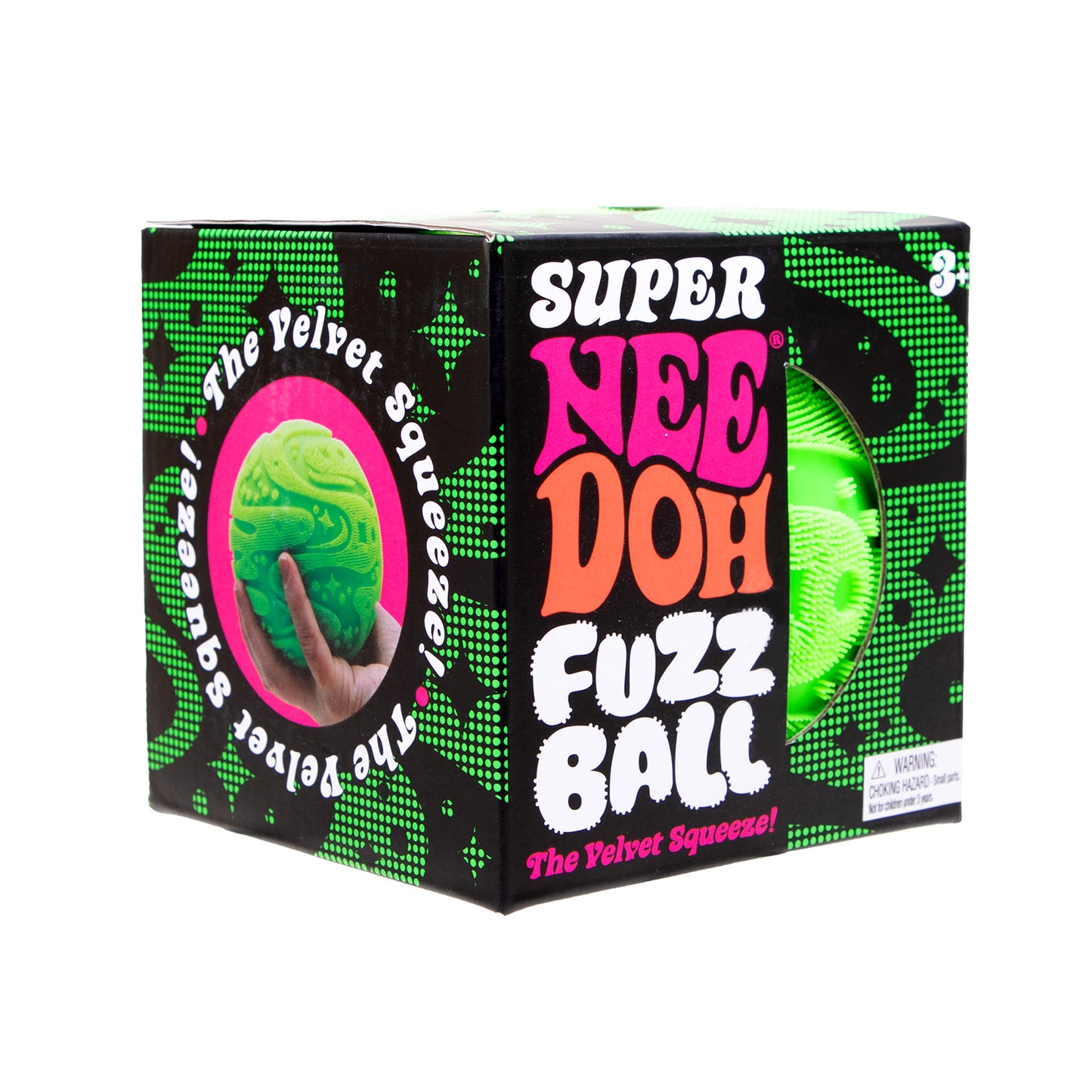 Super NeeDoh Fuzz Ball – Velvet Squeeze Sensory Stress Ball for Kids & Teens