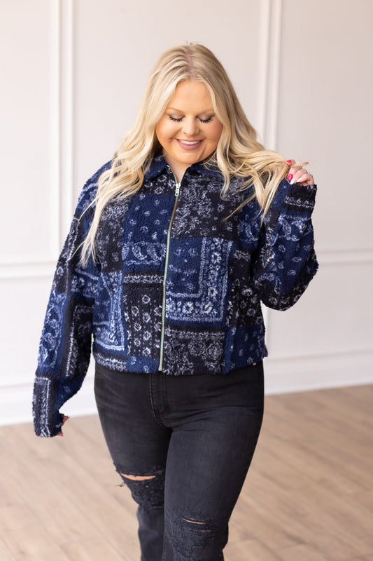 Bandana Print Western Sherpa