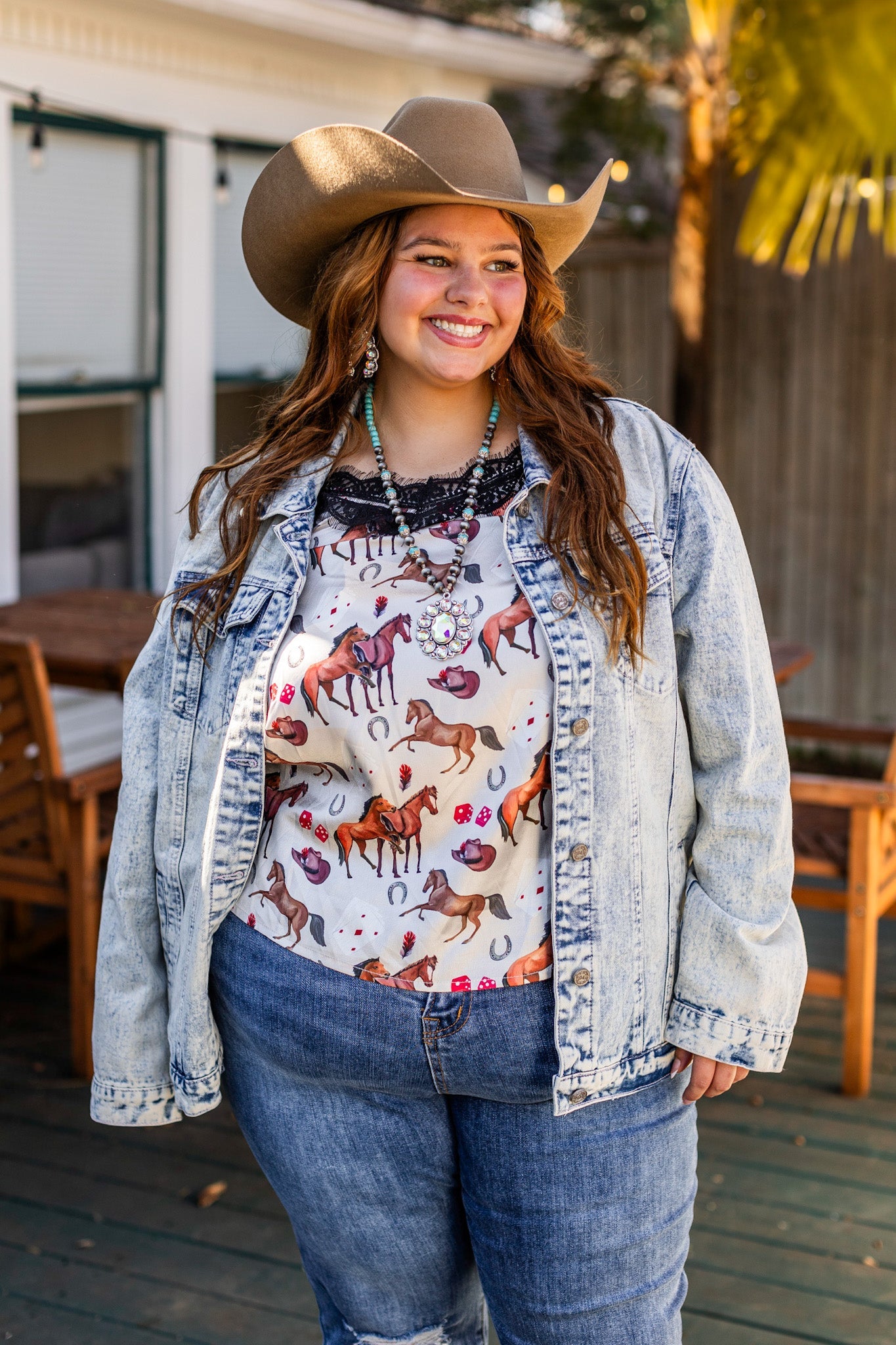 Western Rodeo Satin Camisole