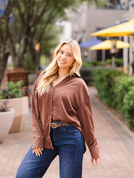 The Kathryn Button-Up, Brown