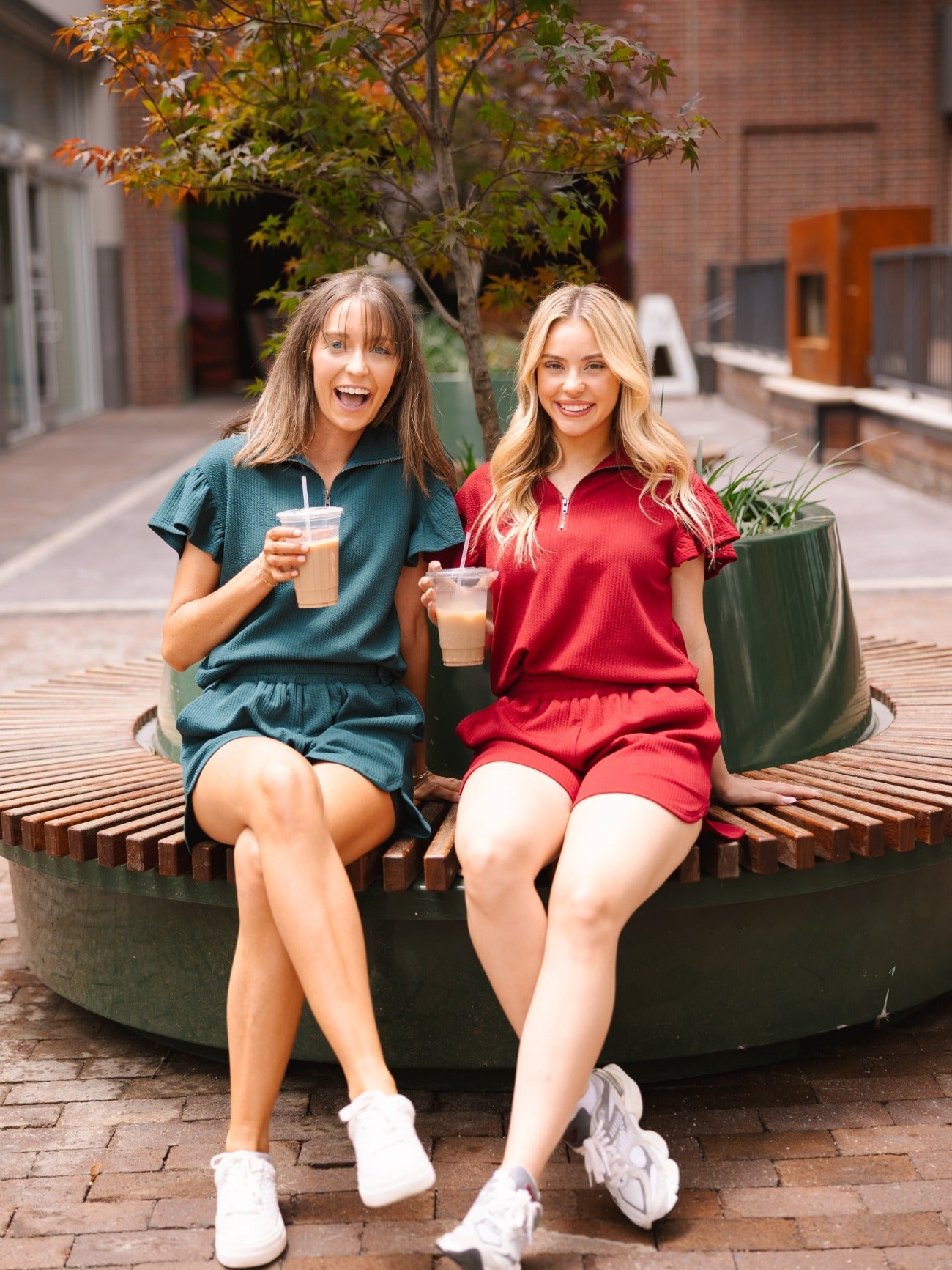 Maroon Knit Shorts
