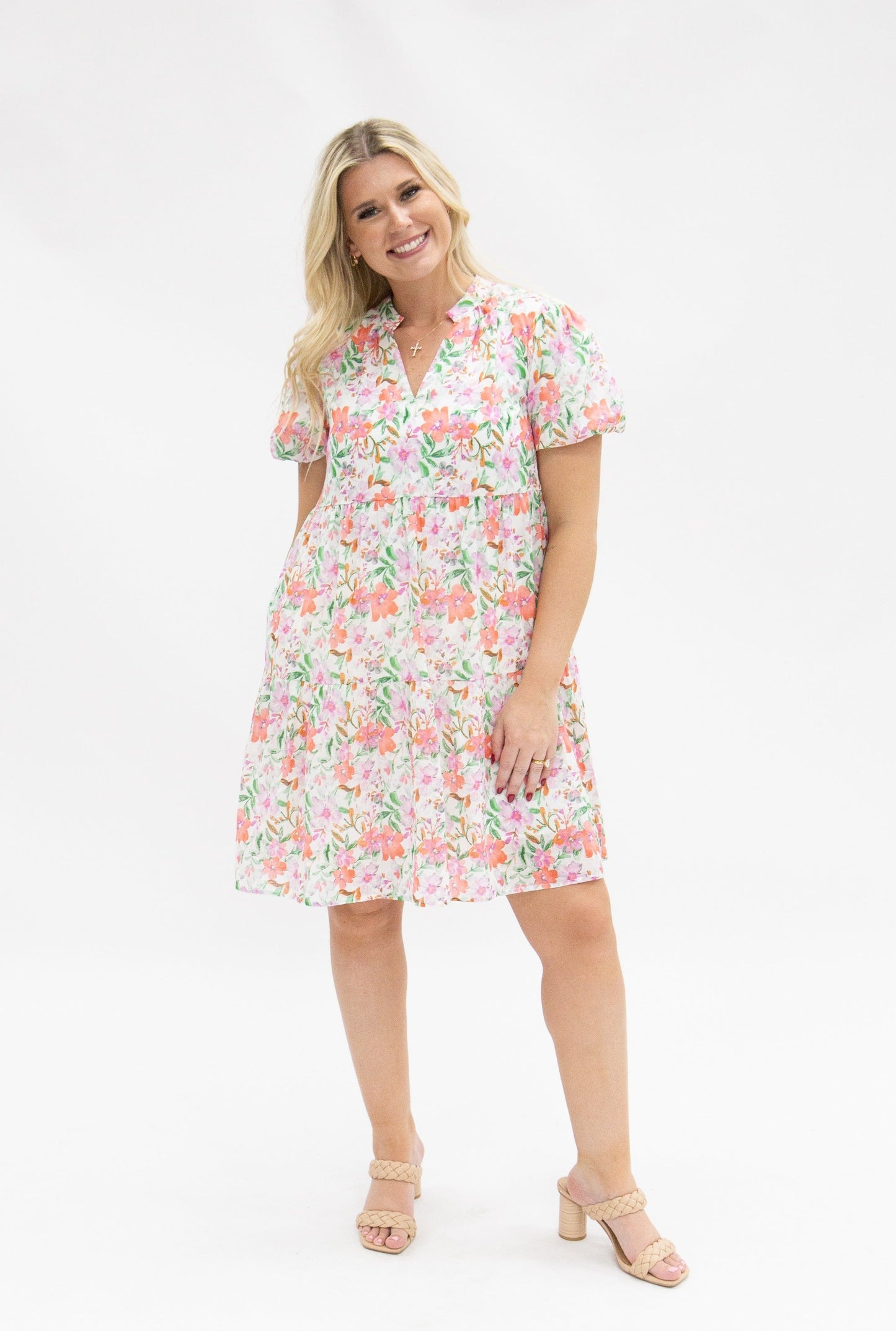 Watercolor Floral Dress