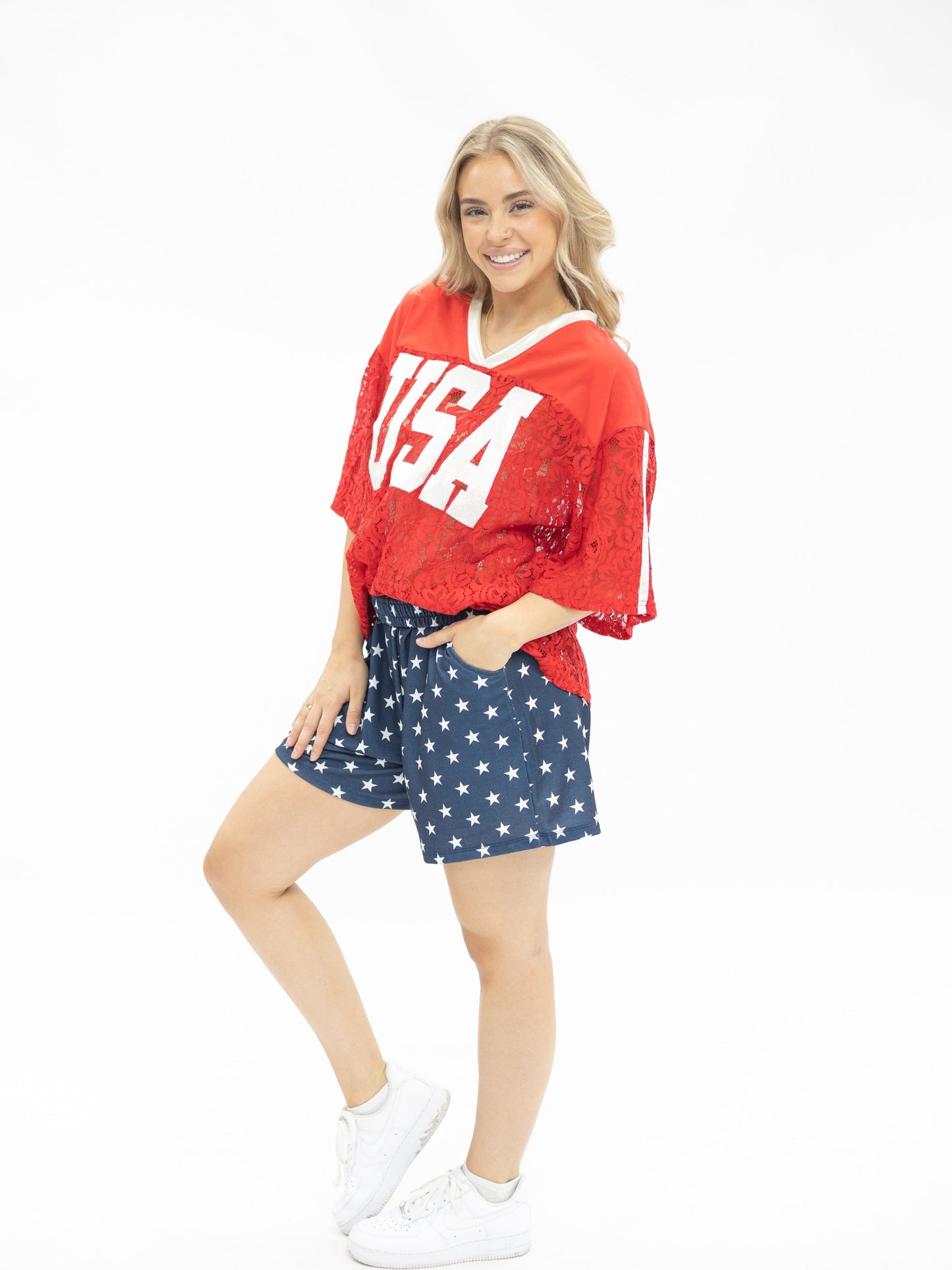 Red Lace "USA" Jersey