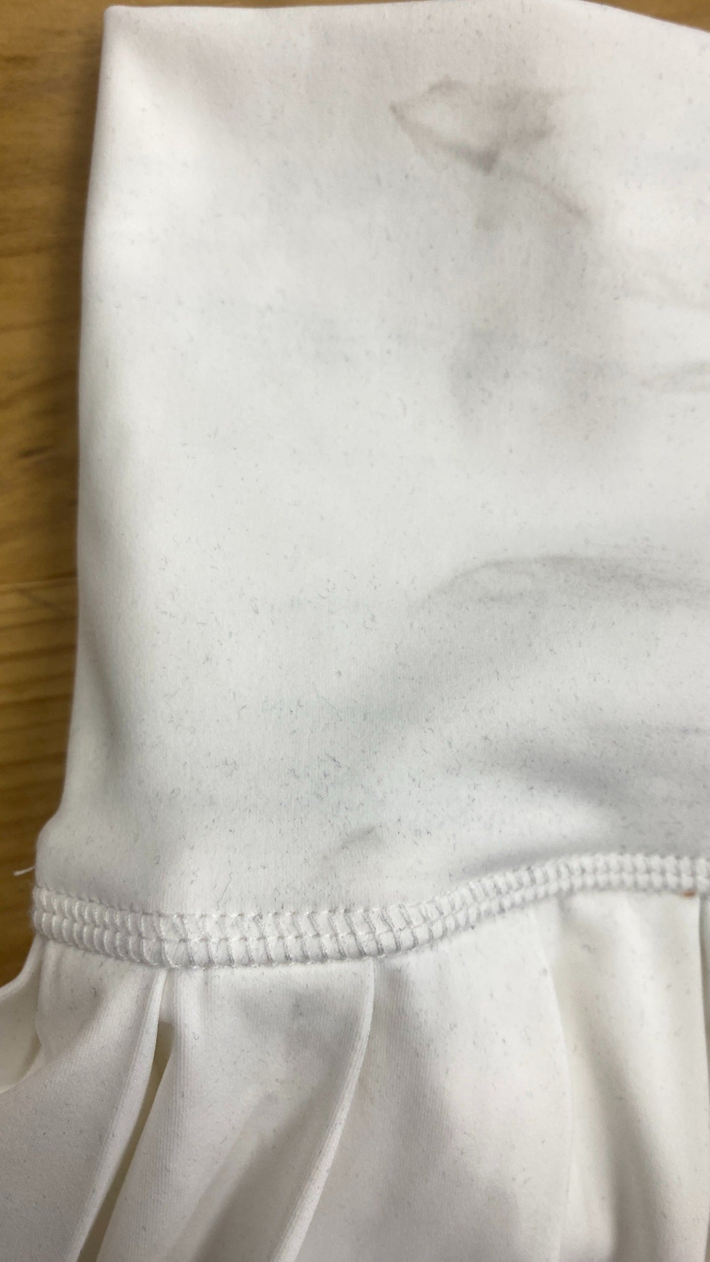 (AS IS) White Pleated Skort With Pocket