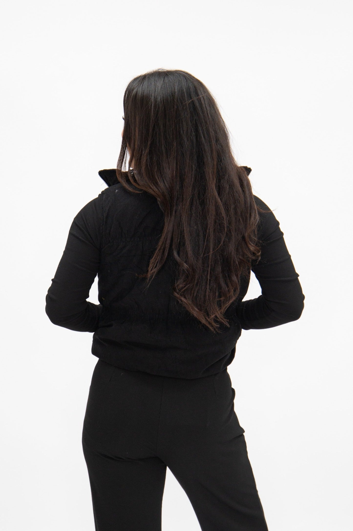 The Gillian Reversible Black and Floral Puffer Vest