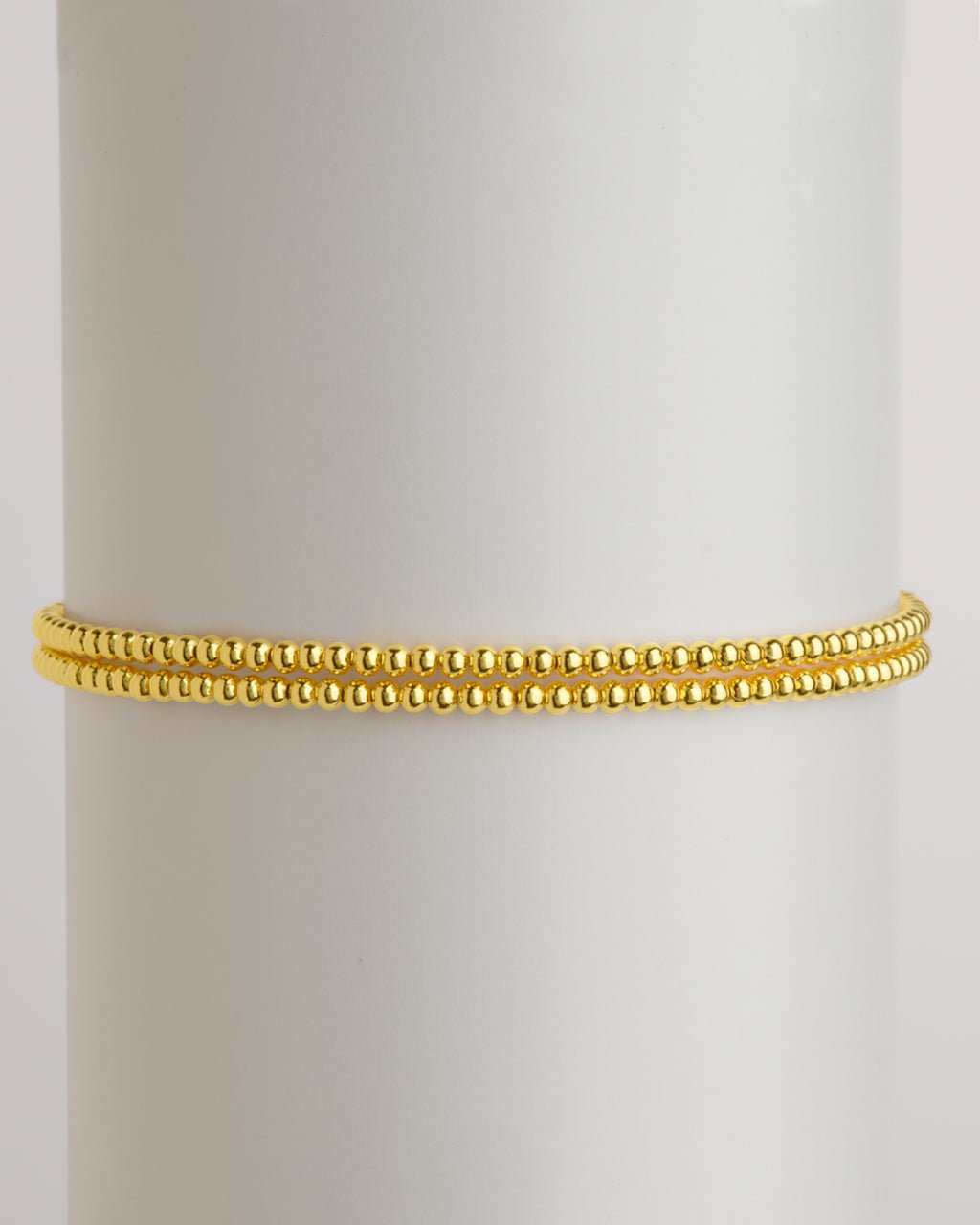 Sterling Silver Beaded Stretch Bracelet Sets
