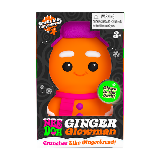 NeeDoh Ginger Glowman – Holiday Glow-in-the-Dark Squishy Toy