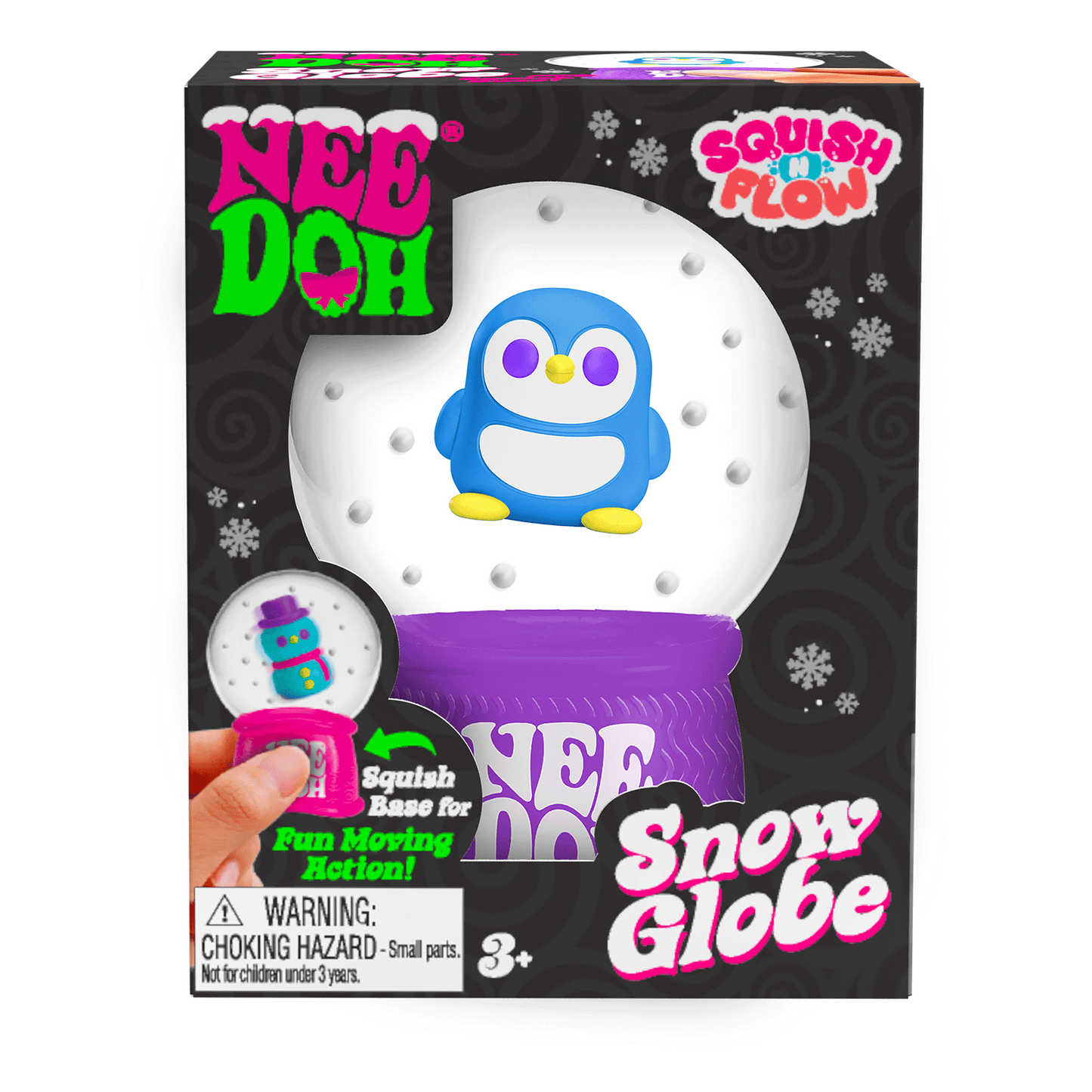 NeeDoh Squish N Flow Snow Globe – Holiday Sensory Toy
