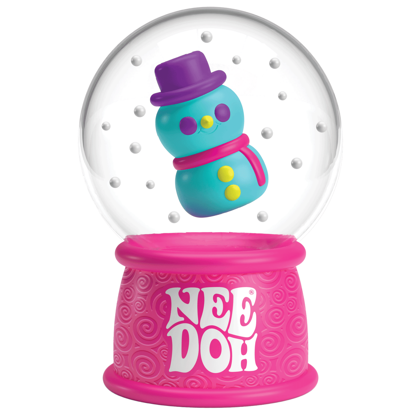 NeeDoh Squish N Flow Snow Globe – Holiday Sensory Toy