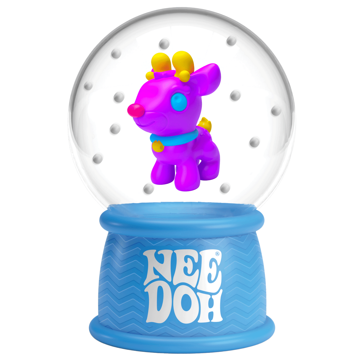 NeeDoh Squish N Flow Snow Globe – Holiday Sensory Toy