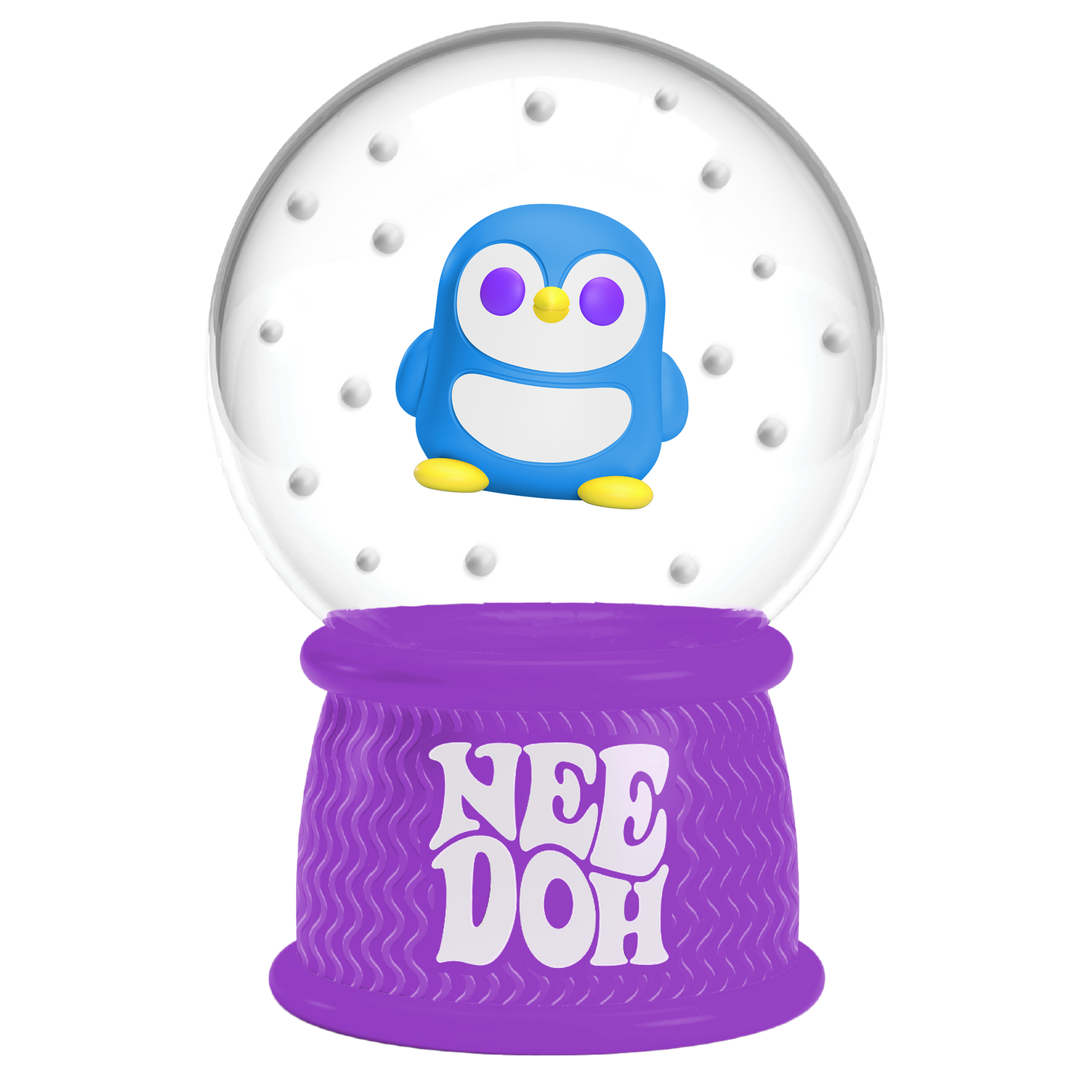 NeeDoh Squish N Flow Snow Globe – Holiday Sensory Toy