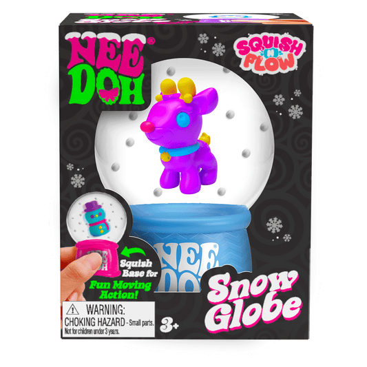 NeeDoh Squish N Flow Snow Globe – Holiday Sensory Toy
