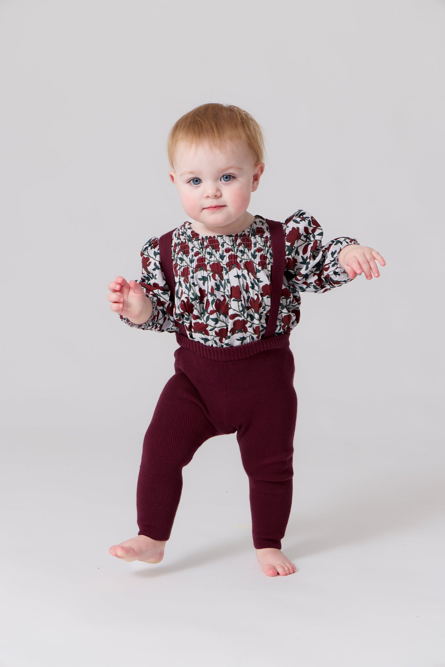 Leslie Knit Overall - Cranberry