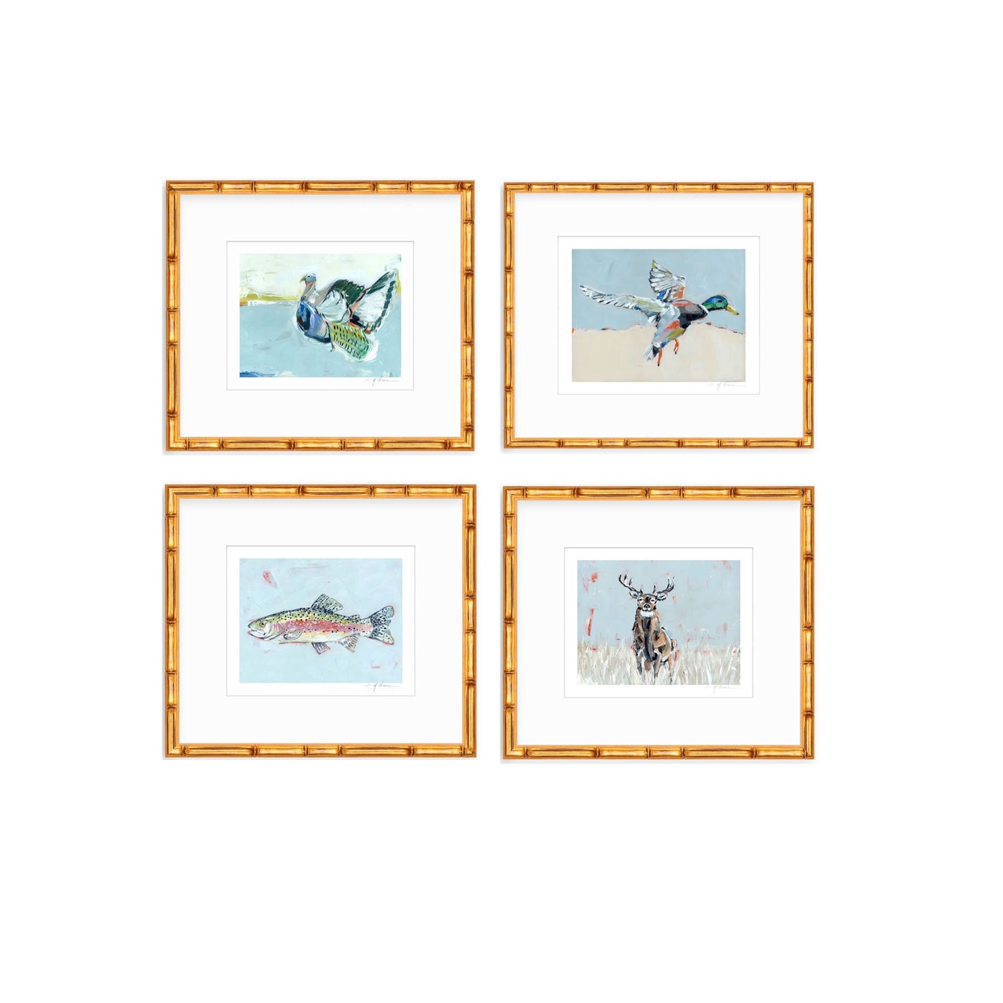 Southern Raised Mallard Fish Deer Turkey Fine Art Print