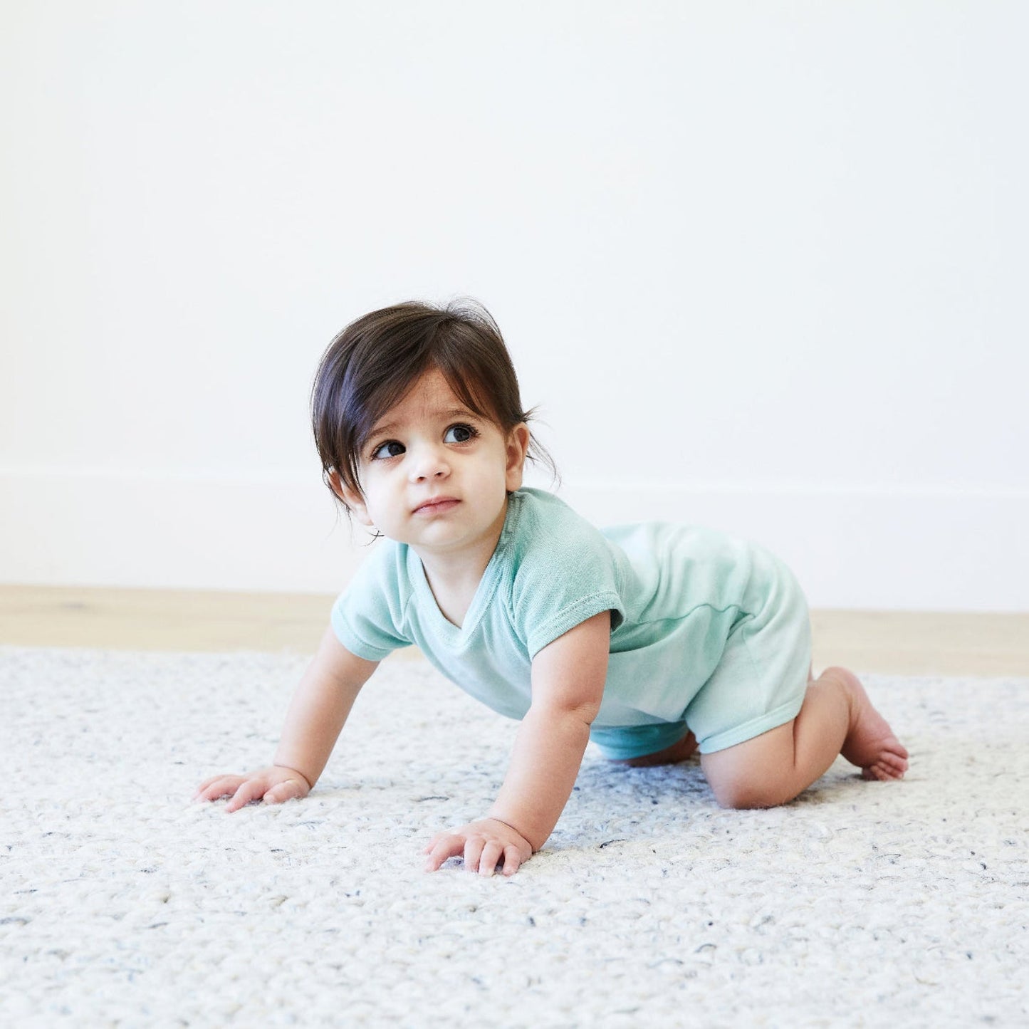 Rib Marble Shortall Onesie