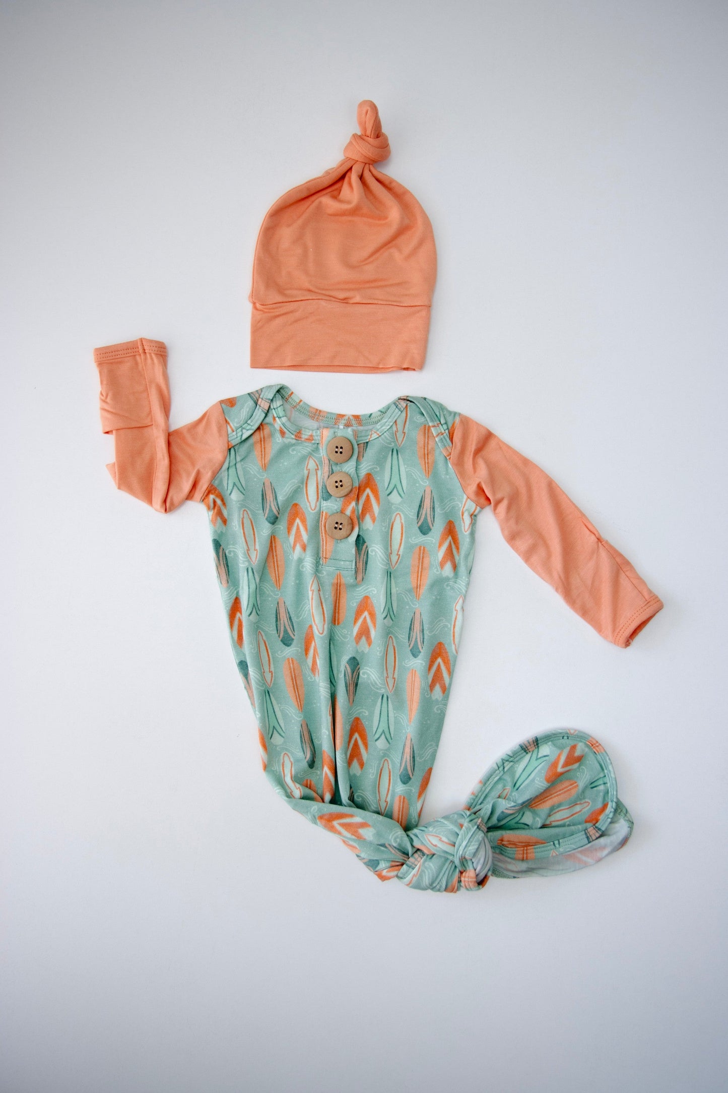 Wave Rider | Knot Gown & Hat Set