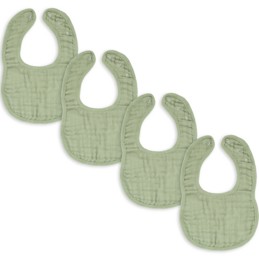 Muslin Bibs in Sage