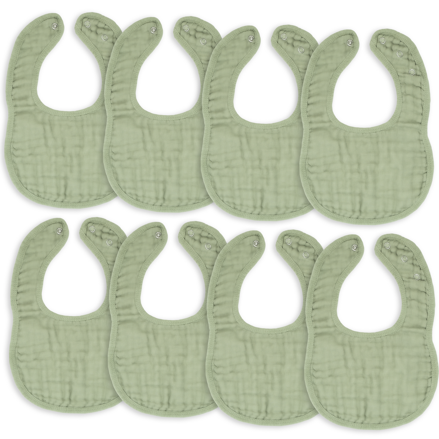 Muslin Bibs in Sage