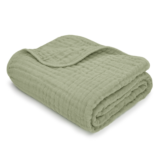 Baby Muslin Blanket in Sage