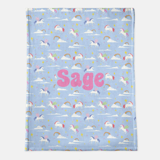 Sage Personalized Minky Blanket