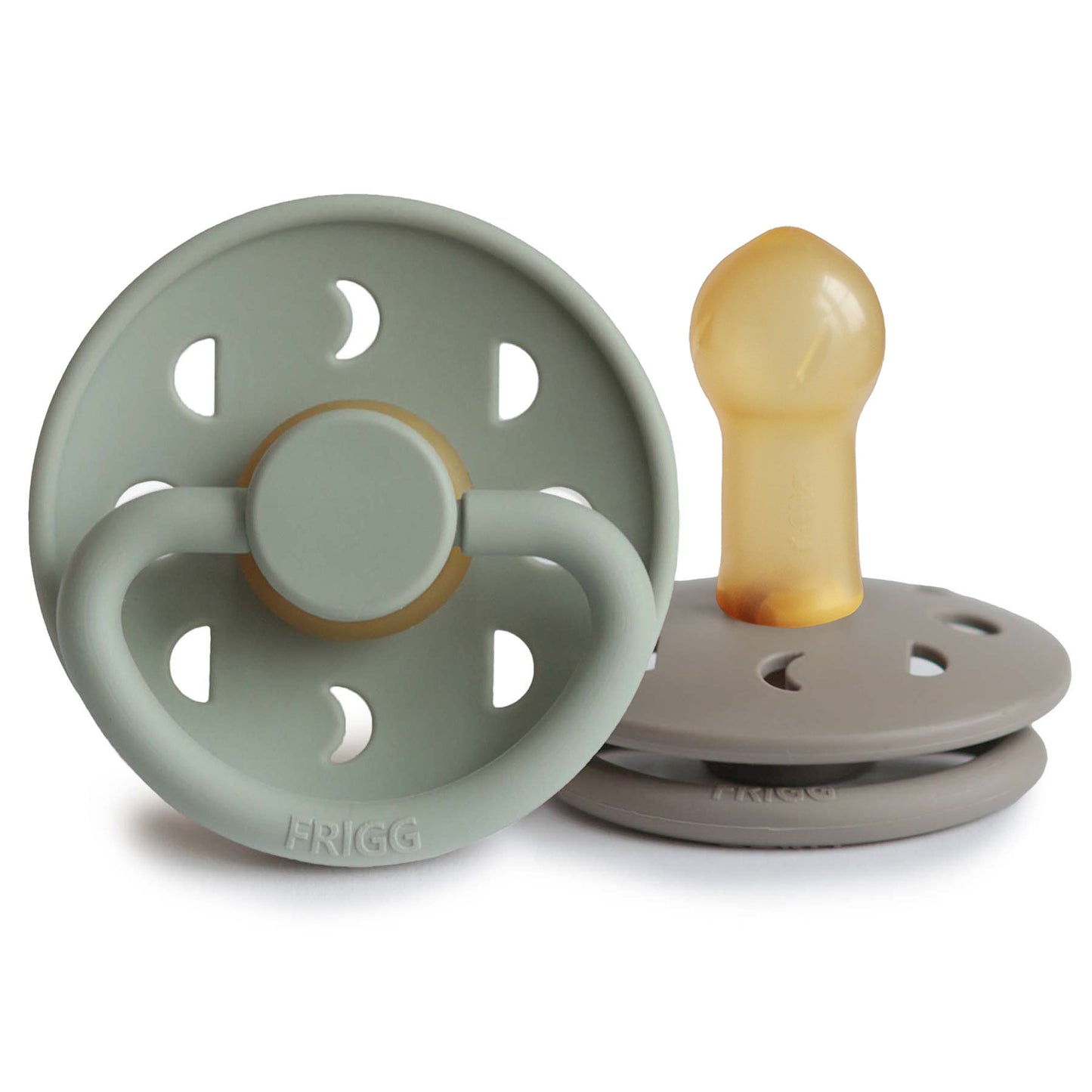 FRIGG Moon Natural Rubber Pacifier 2-Pack