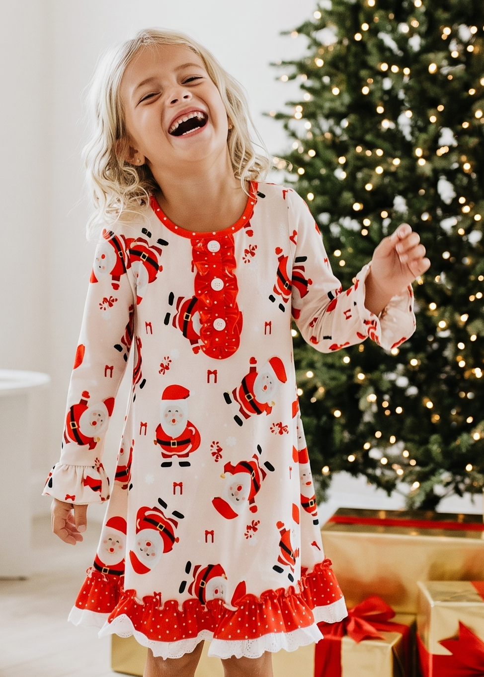 Red Santa Lounge Play Gown