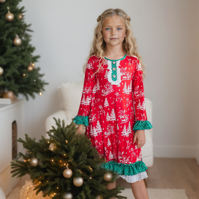 Santa Sled Lounge Gown