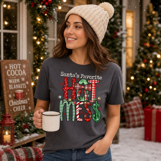 *Santa's Favorite Hot Mess Tee