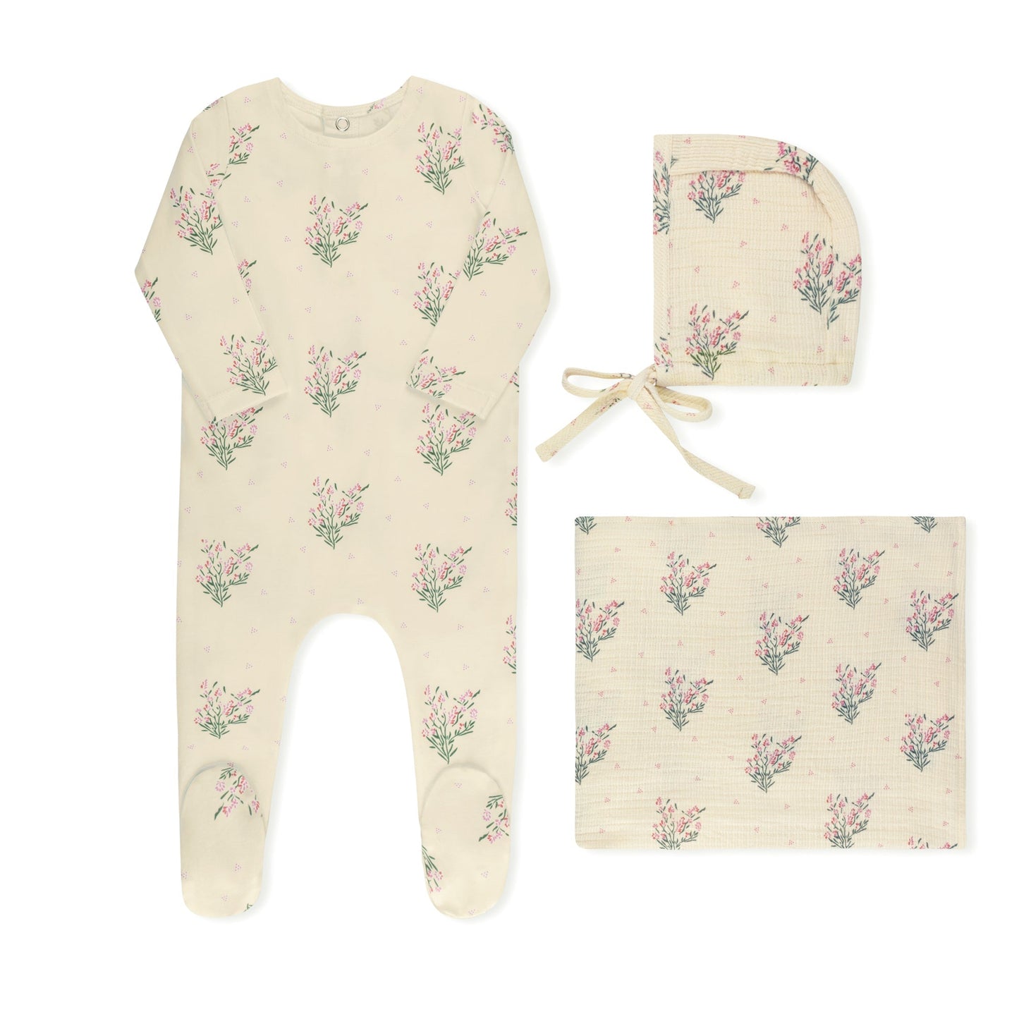 Scattered Floral Layette set