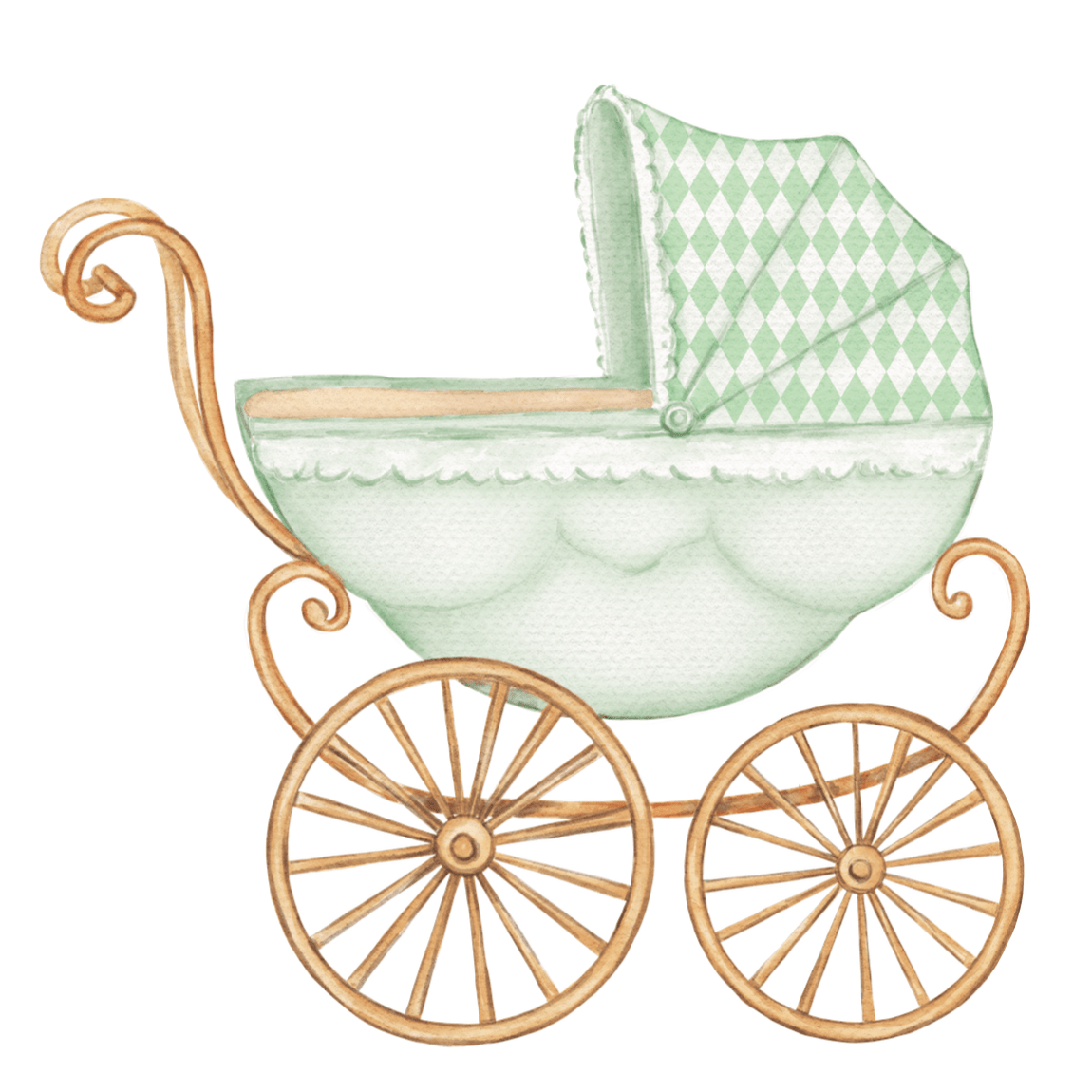 Green Baby Carriage Door Hanger