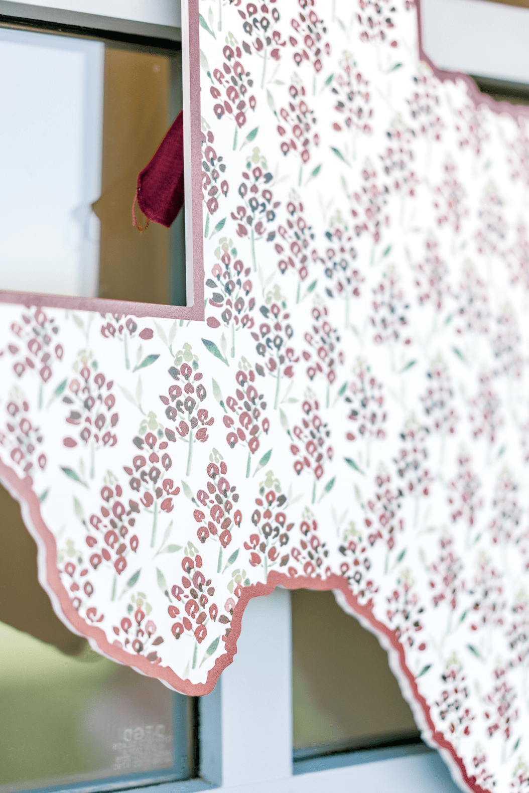 Texas Bluebonnets (Maroon) Door Hanger