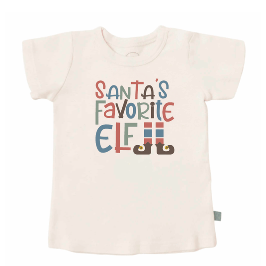 graphic tee | santas favorite elf
