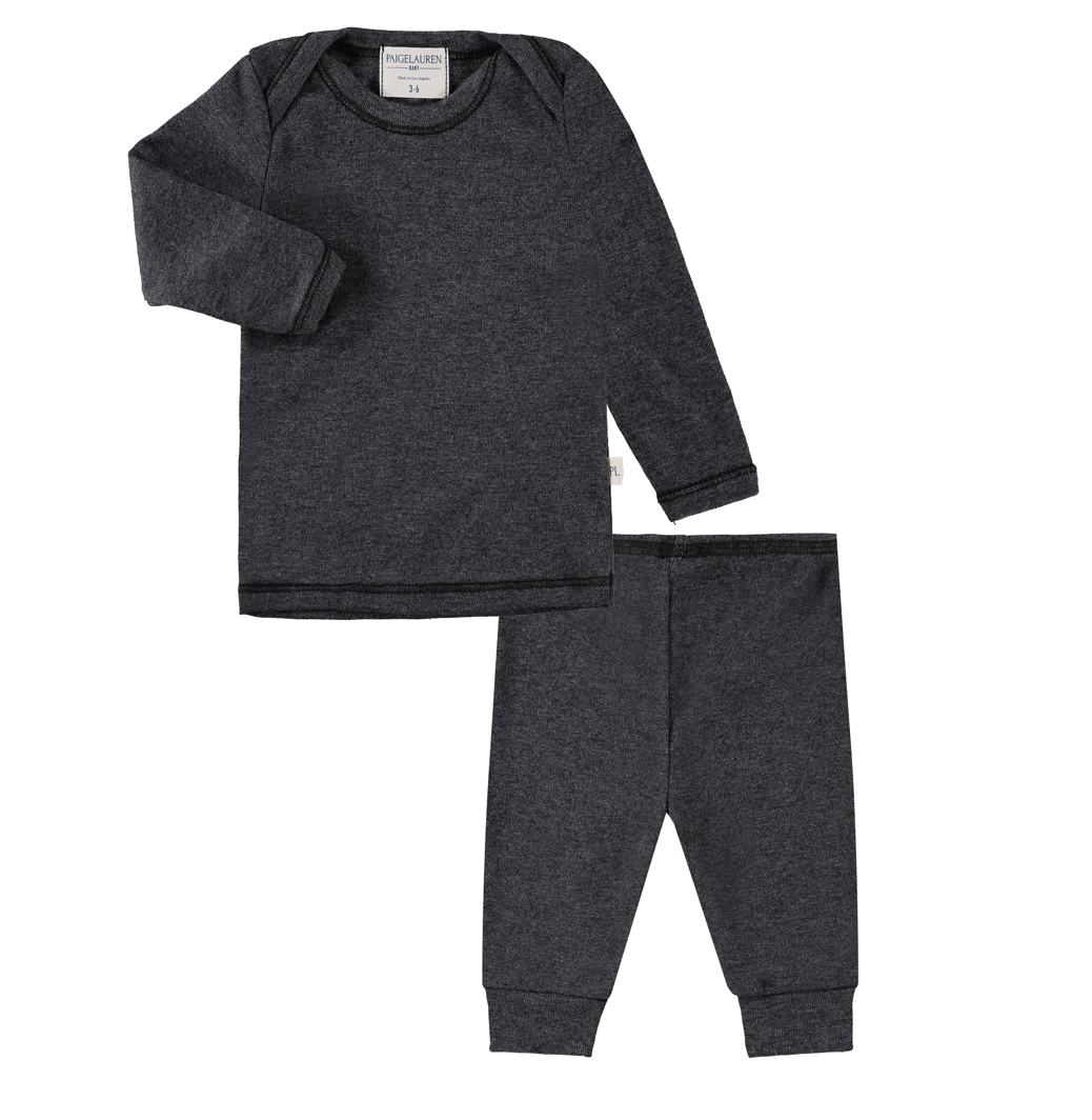 Rib Beanie, Lap Tee and Legging Set