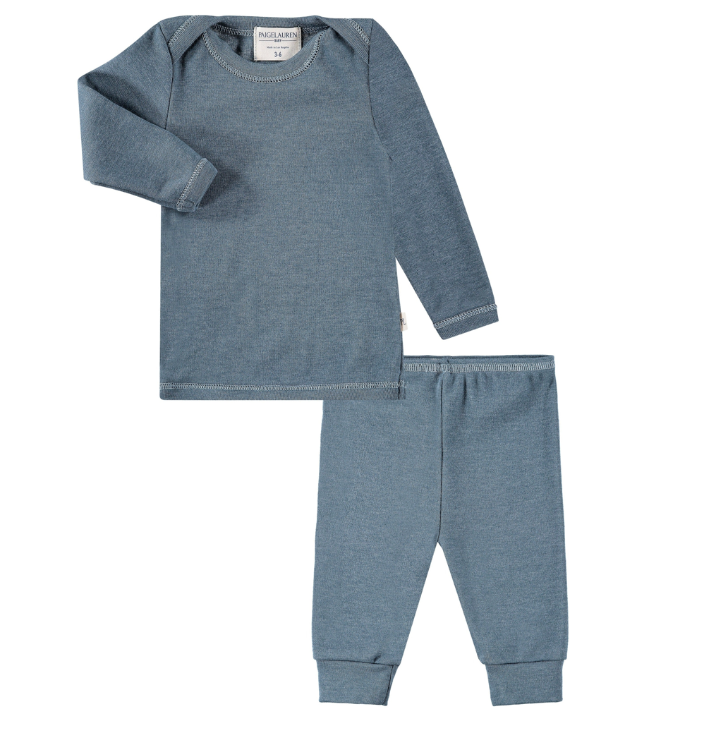 Rib Beanie, Lap Tee and Legging Set