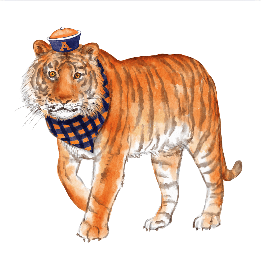 Orange & Blue Tiger Garden Stake