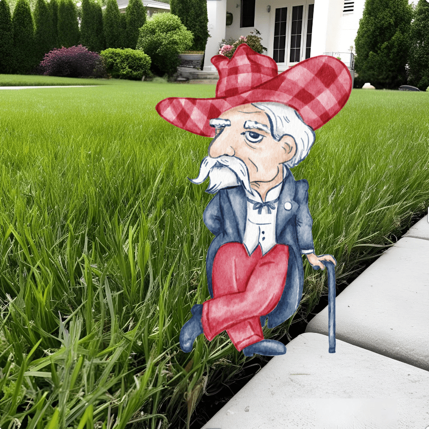 Red & Blue Garden Stake