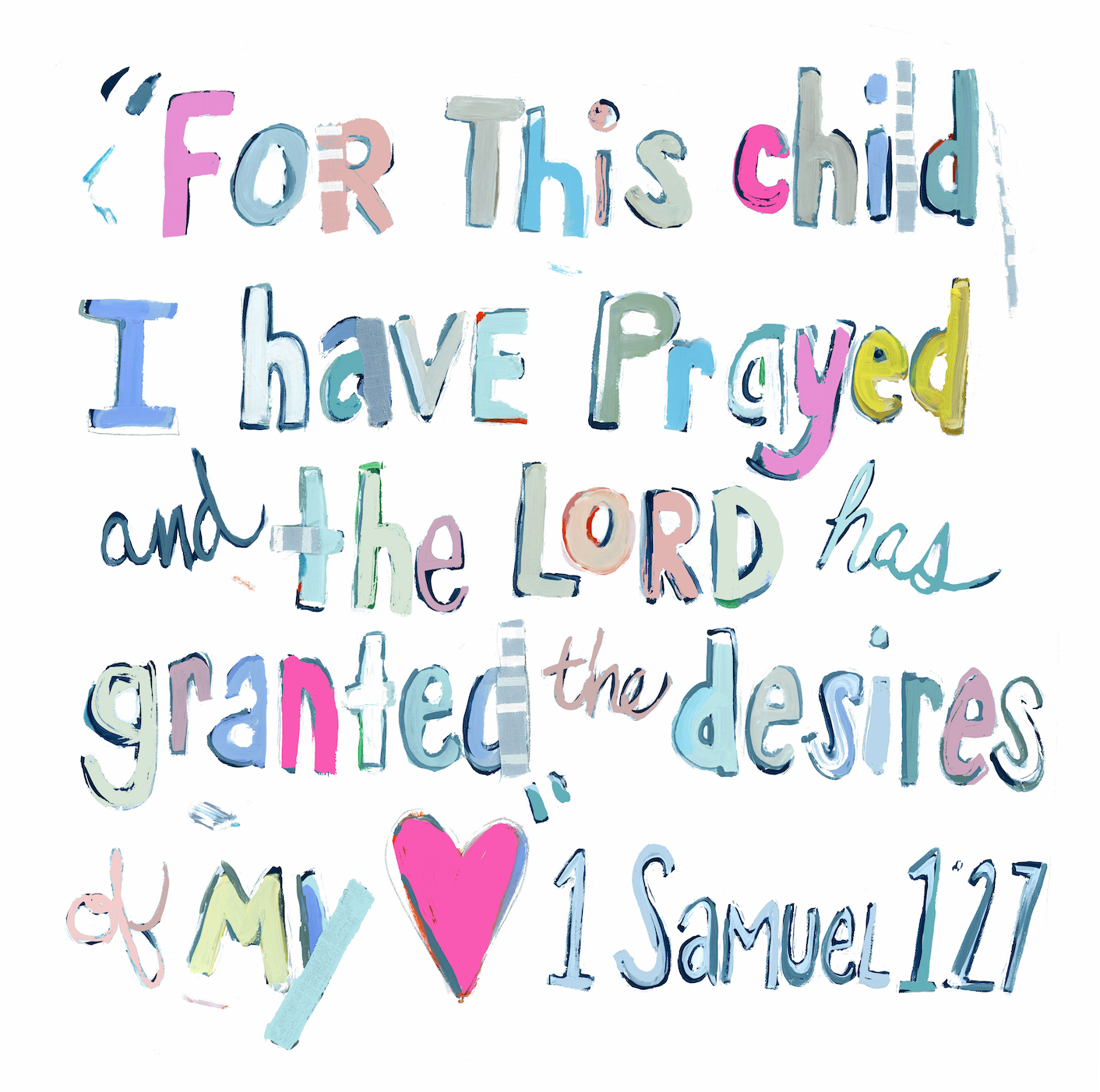 1 Samuel 1:27 Bible Verse Acrylic Tabletop Art