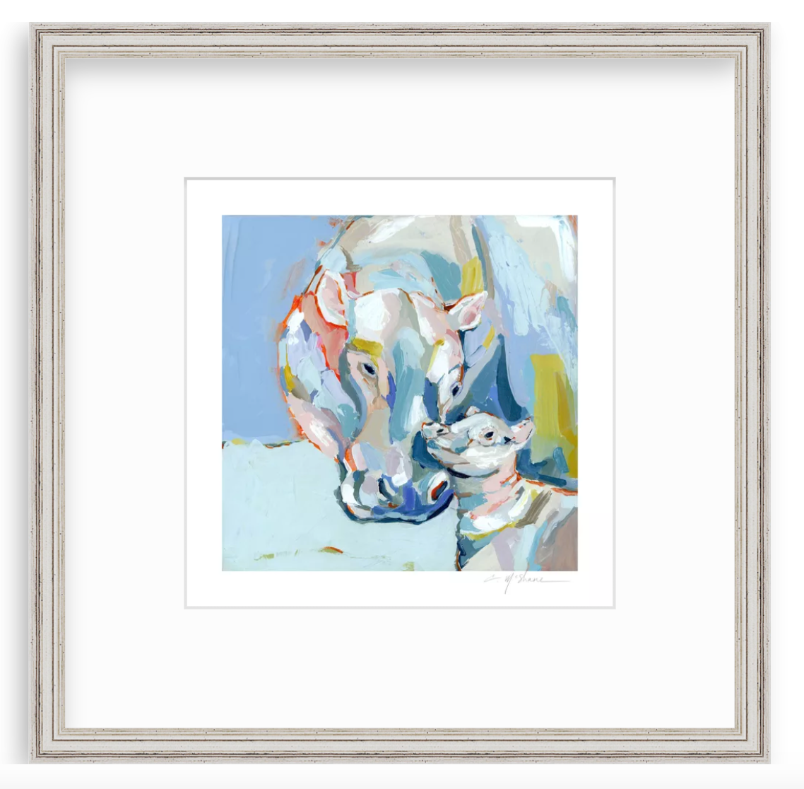 Hippo Love Fine Art Print