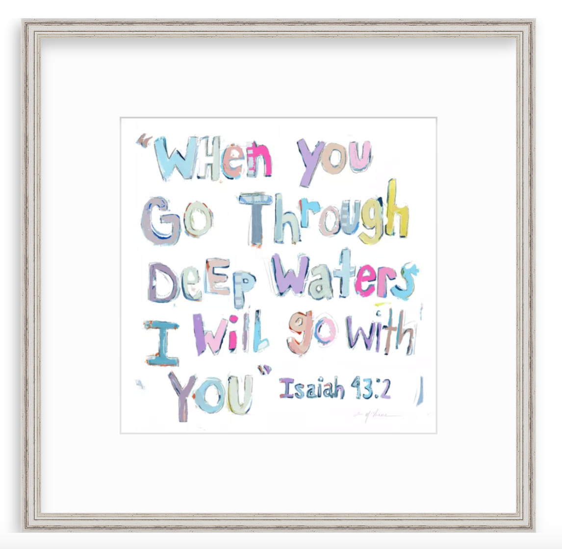 Isaiah 43:2 Pinks Fine Art Print
